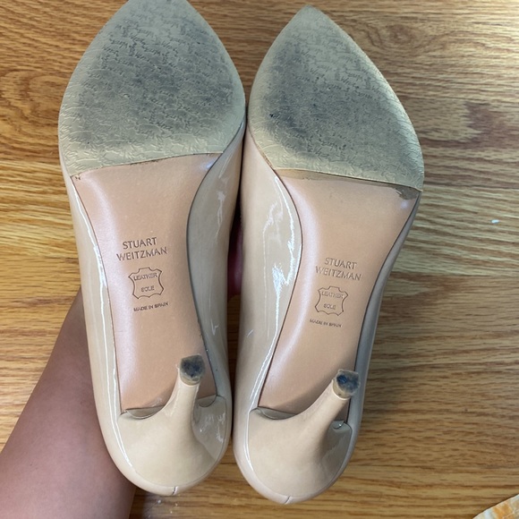 Stuart Weitzman Patent Leather Nude Heels, EU 37 - Picture 6 of 13